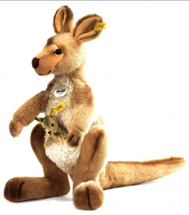 Steiff Känguru Kango mit Baby 40 beige stehend