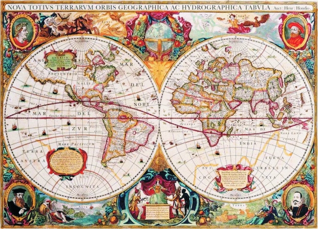 vieille carte du monde