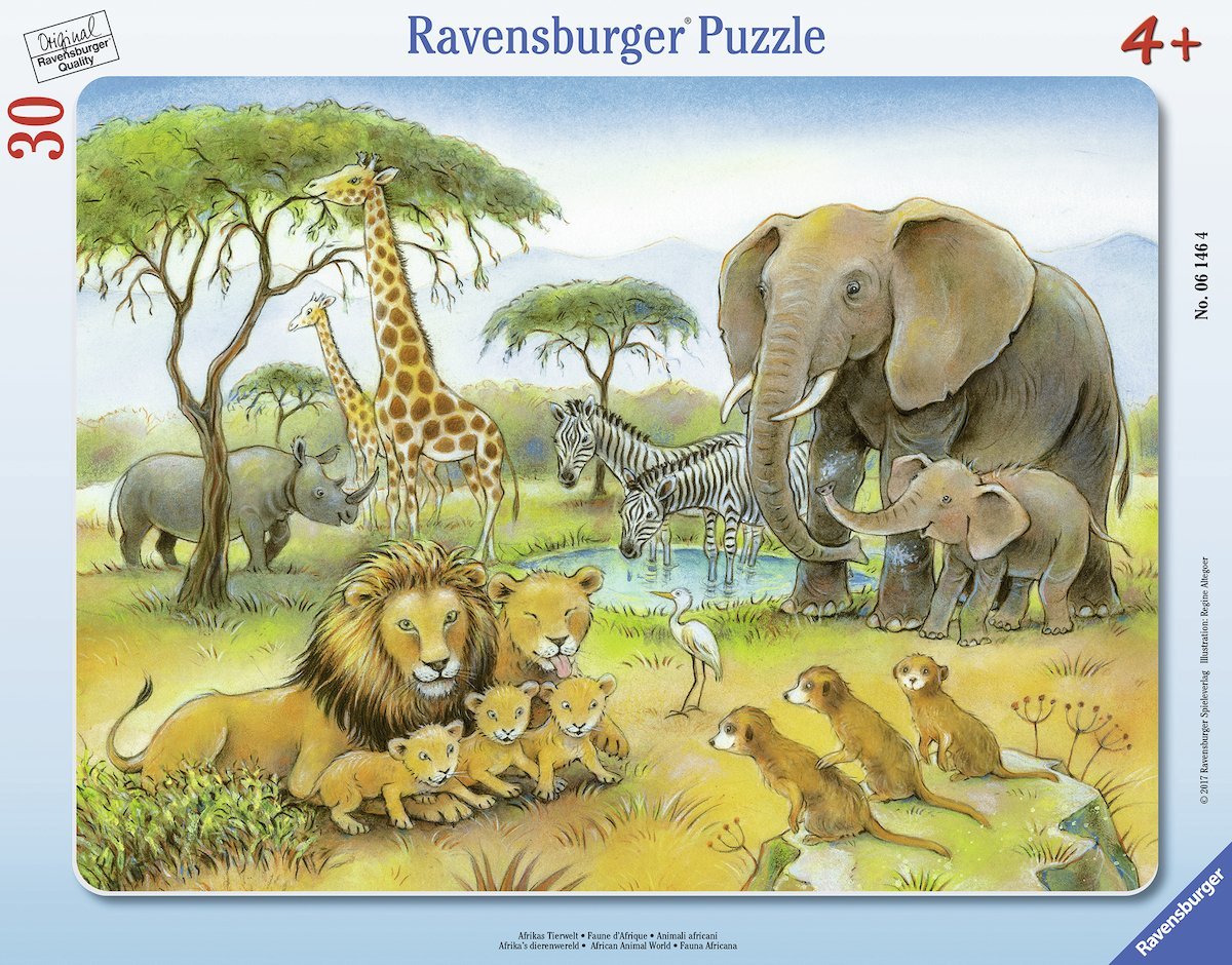 puzzle cadre - animaux d'afrique