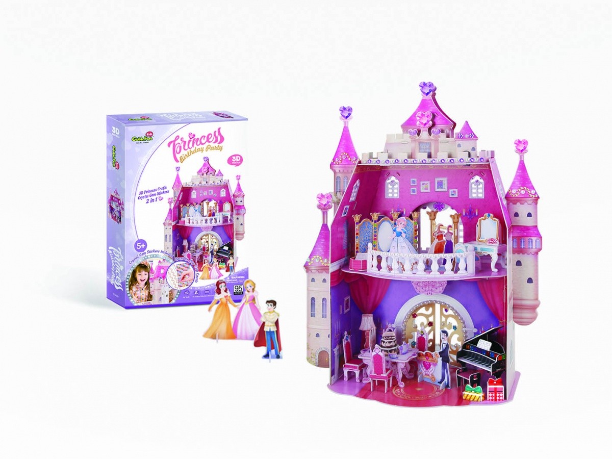 puzzle 3d - princess birthday party