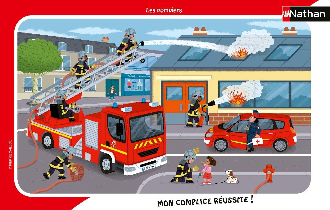 puzzle cadre - les pompiers