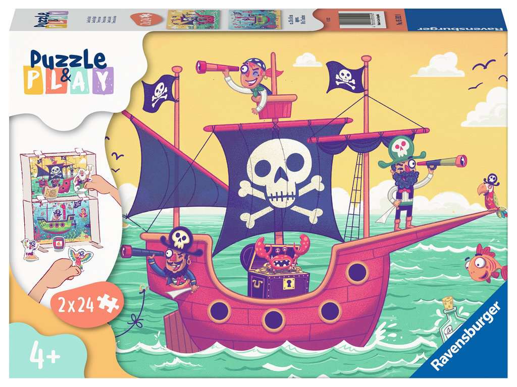 2 puzzles - puzzle & play - pirates